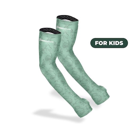 Farmers Defense Farmers Defense M Polyester/Spandex Dino Green Protection Sleeves KSLV-DINO-M